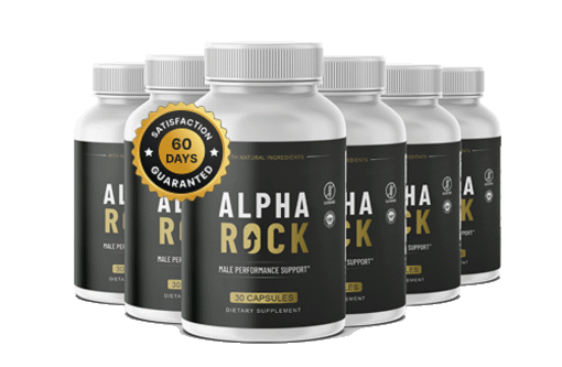 AlphaRock six-bottle package shown with the 60-day satisfaction seal