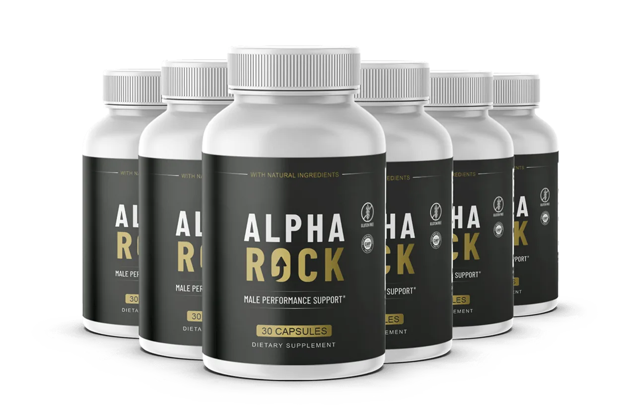 AlphaRock men's wellness supplement, 6-bottle package